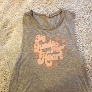 Big quads bigger heart workout tank top
